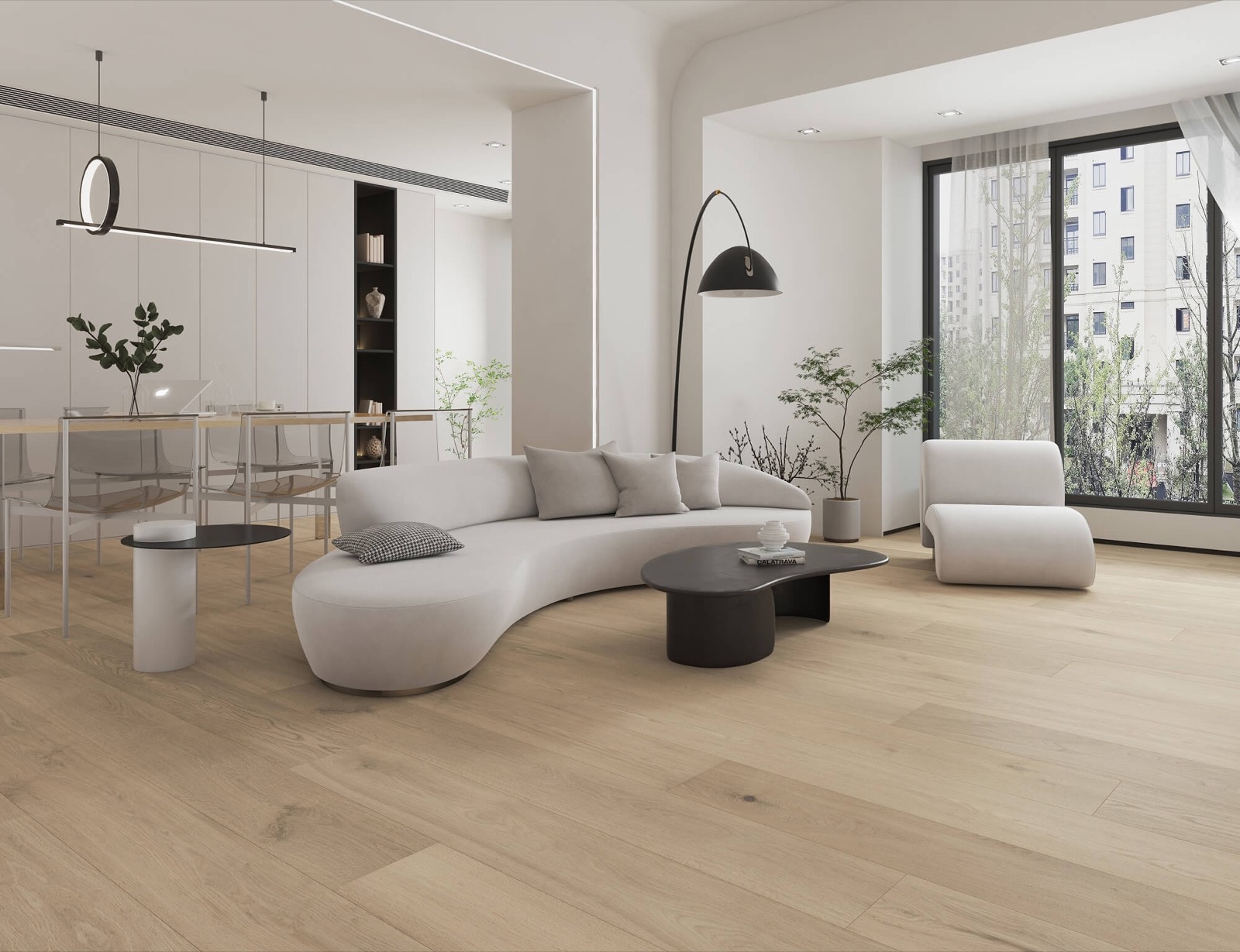 European Beech MFB flooring installed in a modern room