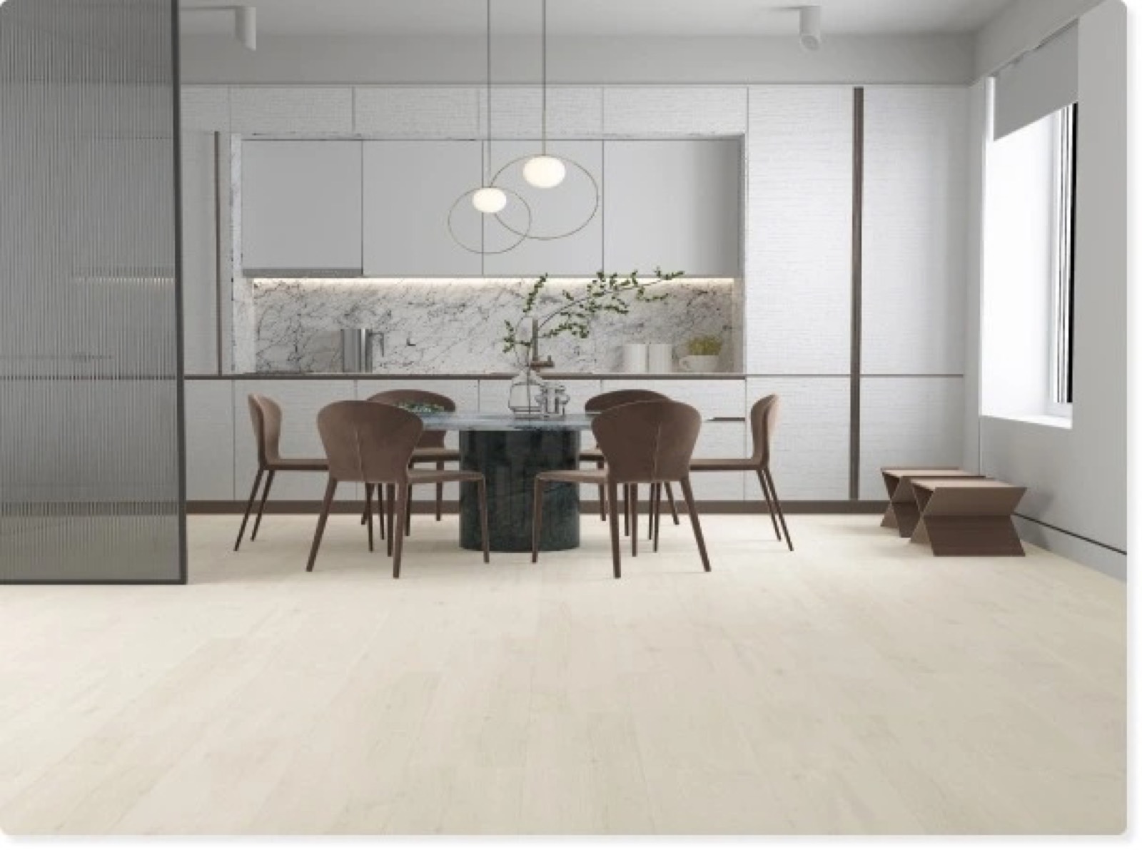 Timber-look flooring installed by Harmony Timber Floors in a Gold Coast home